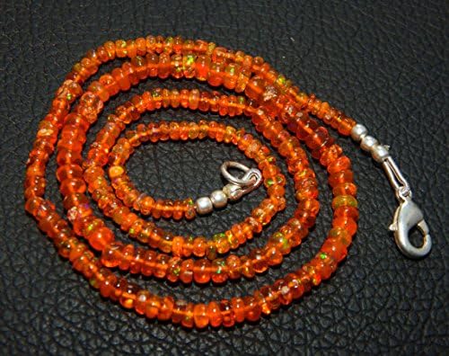 10 Strand Natural Orange Ethiopian Opal Rondelle Beads 3-4 mm 17.5 inchChristmas Sale.by LOVE-KUSH.