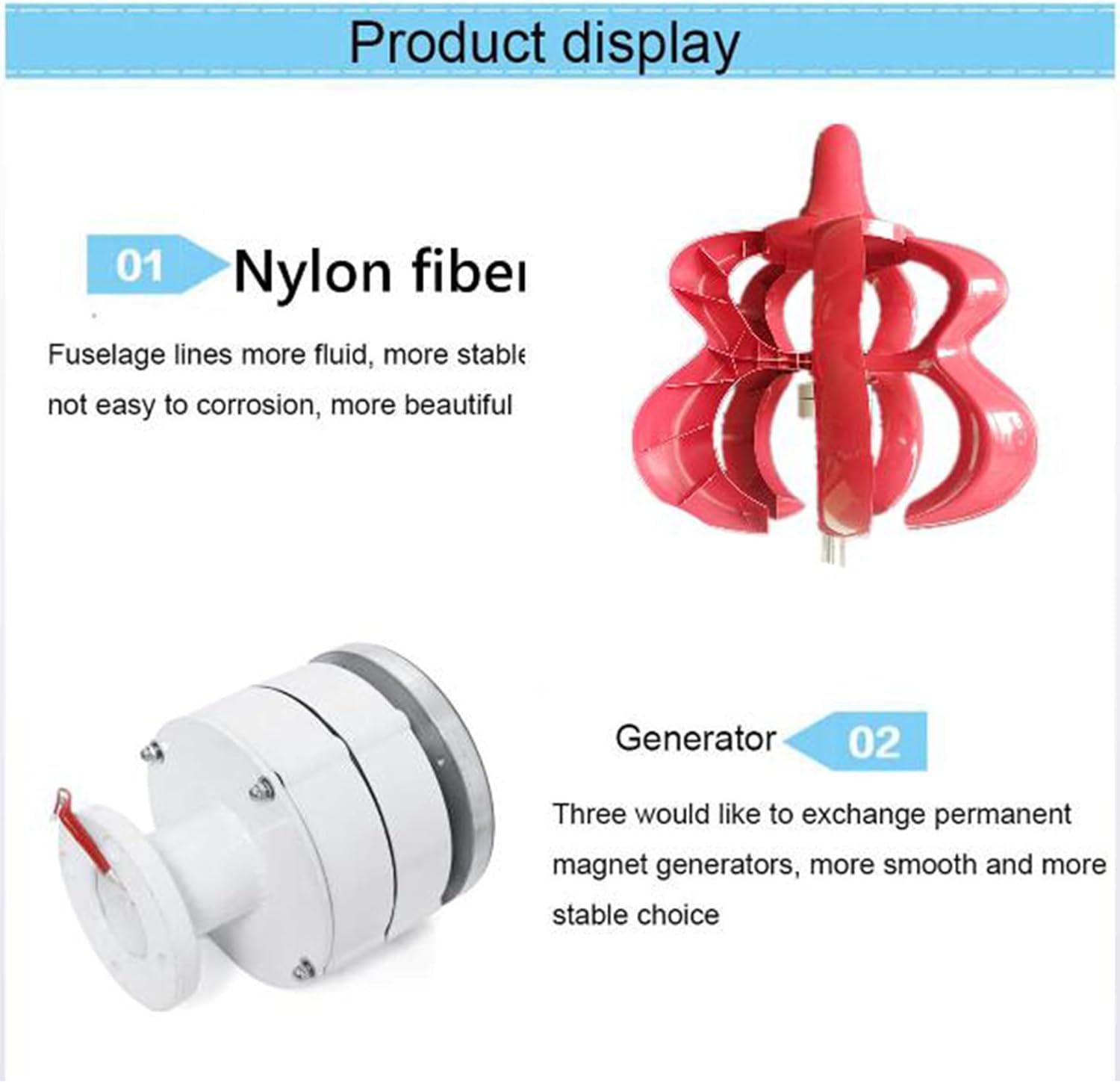 12000W 12V-220V Wind Turbines Generator Kit, with Wind Solar Complementary Controller Vertical Axis Wind Turbine Generator Low Wind Speed Start, 24V