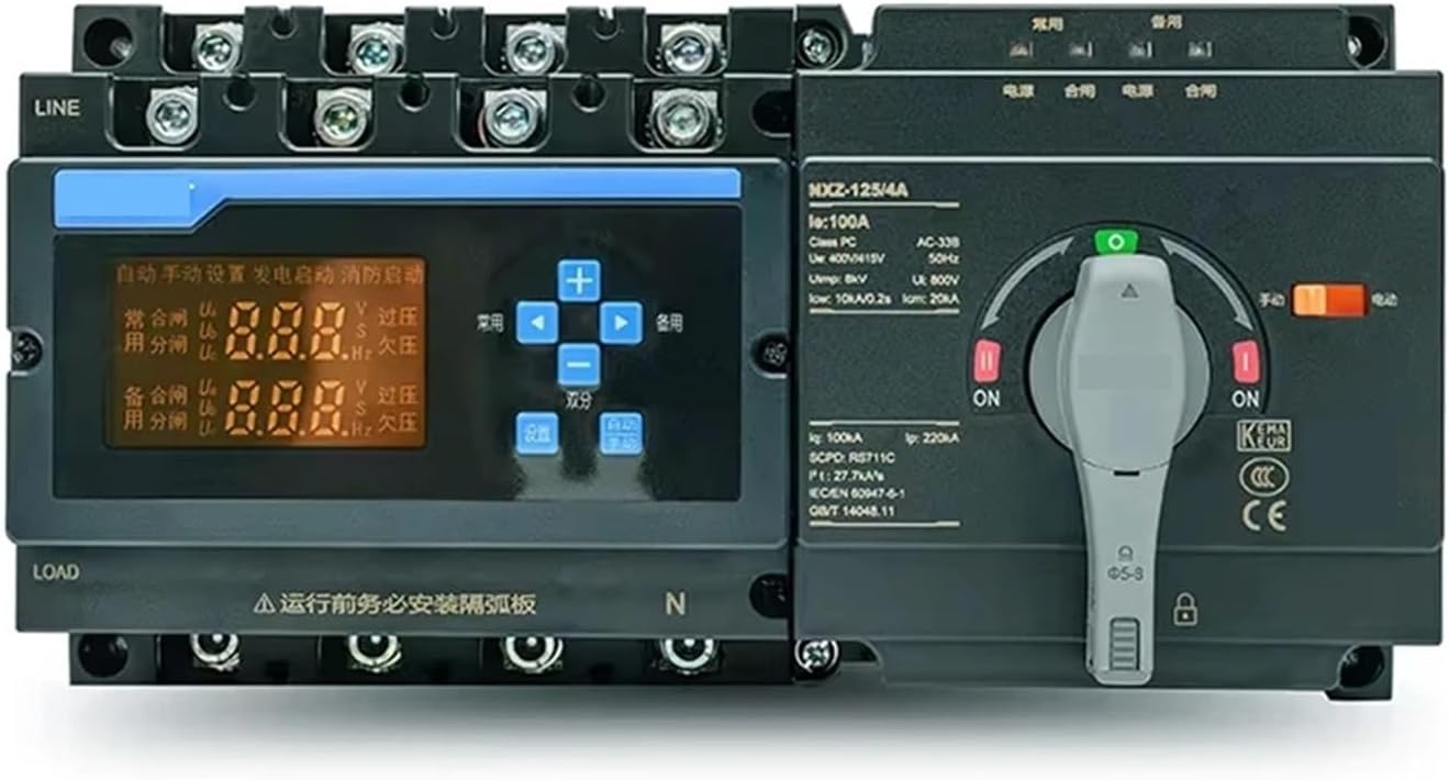 NXZ-125/4A 100A 125A 160A 250A 4P ATS Dual Power Automatic Transfer Switch Single Three Phase Generator Parts(250A 4P)