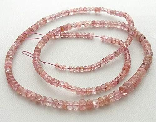 13 inch natural beads strand of 2-5mm smooth rondelle red spinel gemstone beads for DIY jewelry - necklace, bracelet, earring, ring.