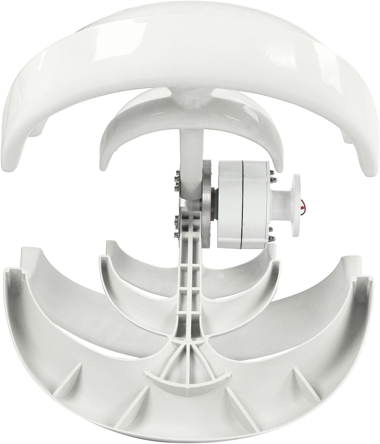 CAJUCA Wind Turbine Kit 5000W 4 Blade Vertical Axis Generator Alternator Small Windmill Free Energy Band Controller and Solar Garden Light