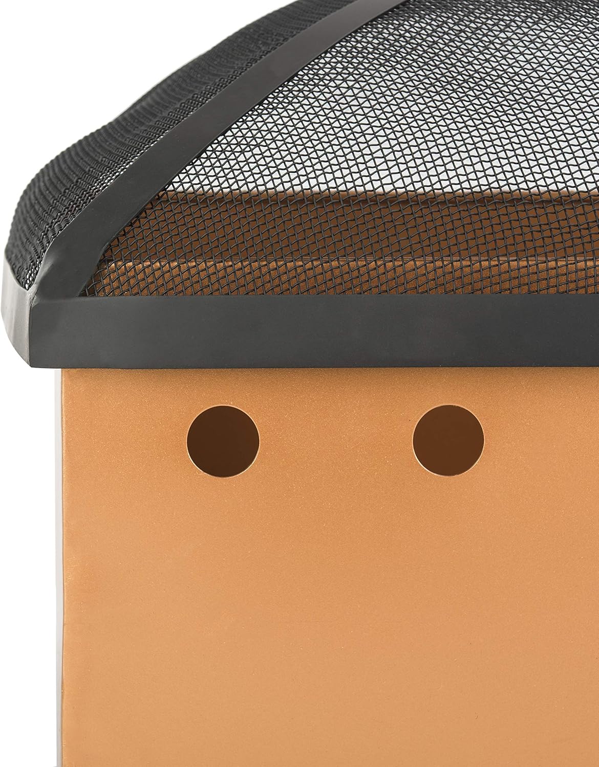 SAFAVIEH PIT2004A Outdoor Collection Wyatt Copper and Black Square Fire Pit