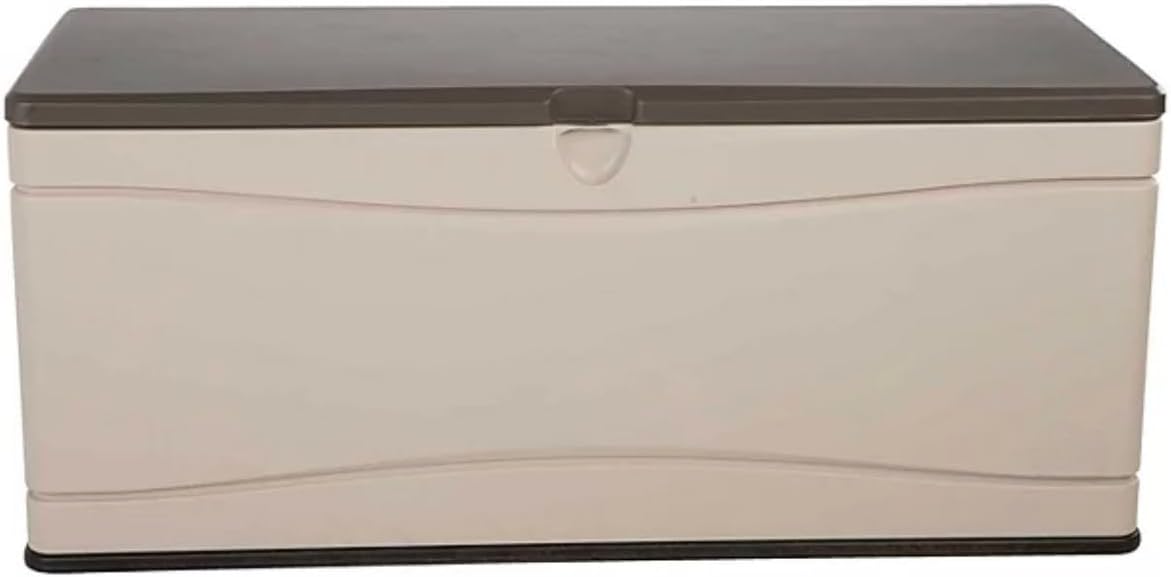 Heavy-Duty Outdoor Storage Deck Box, 130 Gallon Capacity, Weather-Resistant (Desert Sand/Brown)