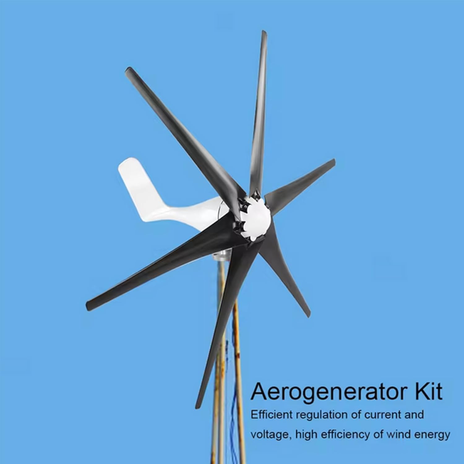 48v, 5 Blade Professional Wind Turbines 12V 24V 48V 220V Small Windmill Generator 100W-800W Industrial Solar and Wind Power Parts and Accessories (12V)