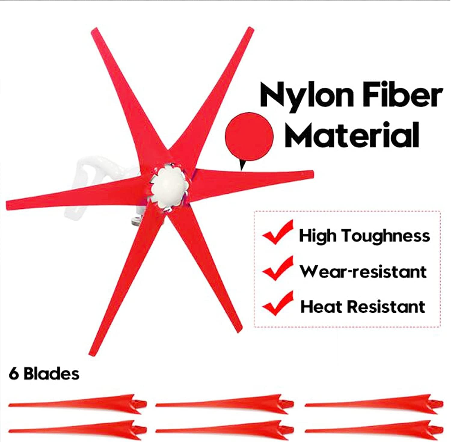 LiuSj JUnSt 9000W Vertical Wind Turbine Generator,12V 24V 48V Maglev Generator Free Energy Suitable for Household Street Lamp (Red)