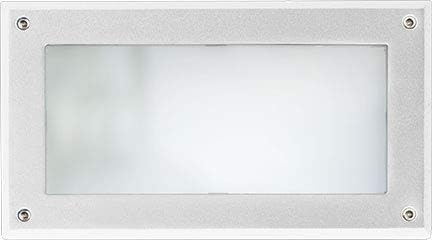 Dabmar Lighting FG2000-W 120V Fiberglass Open Face Incand Step Light, White Finish