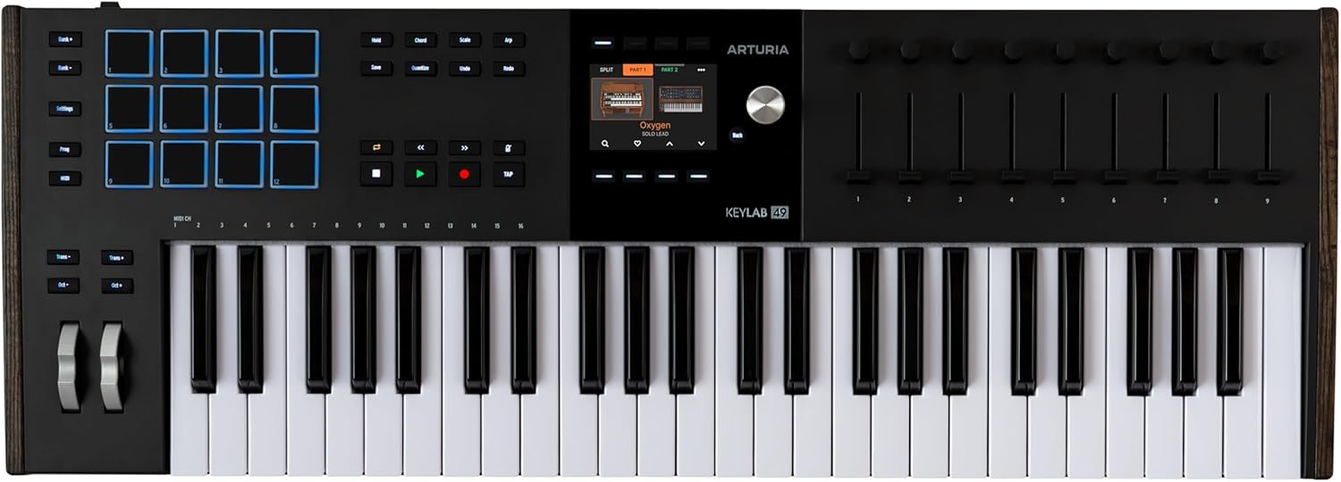 Arturia KeyLab 49 mk3 Black — 49 Key USB MIDI Keyboard Controller with Analog Lab Pro Software Included