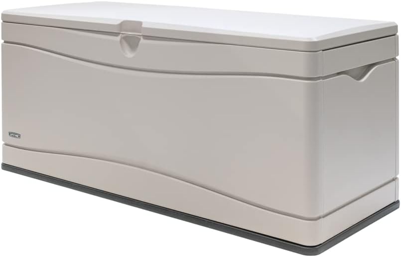 LIFETIME 60040 Deck Box, 130 Gallon, Desert Sand