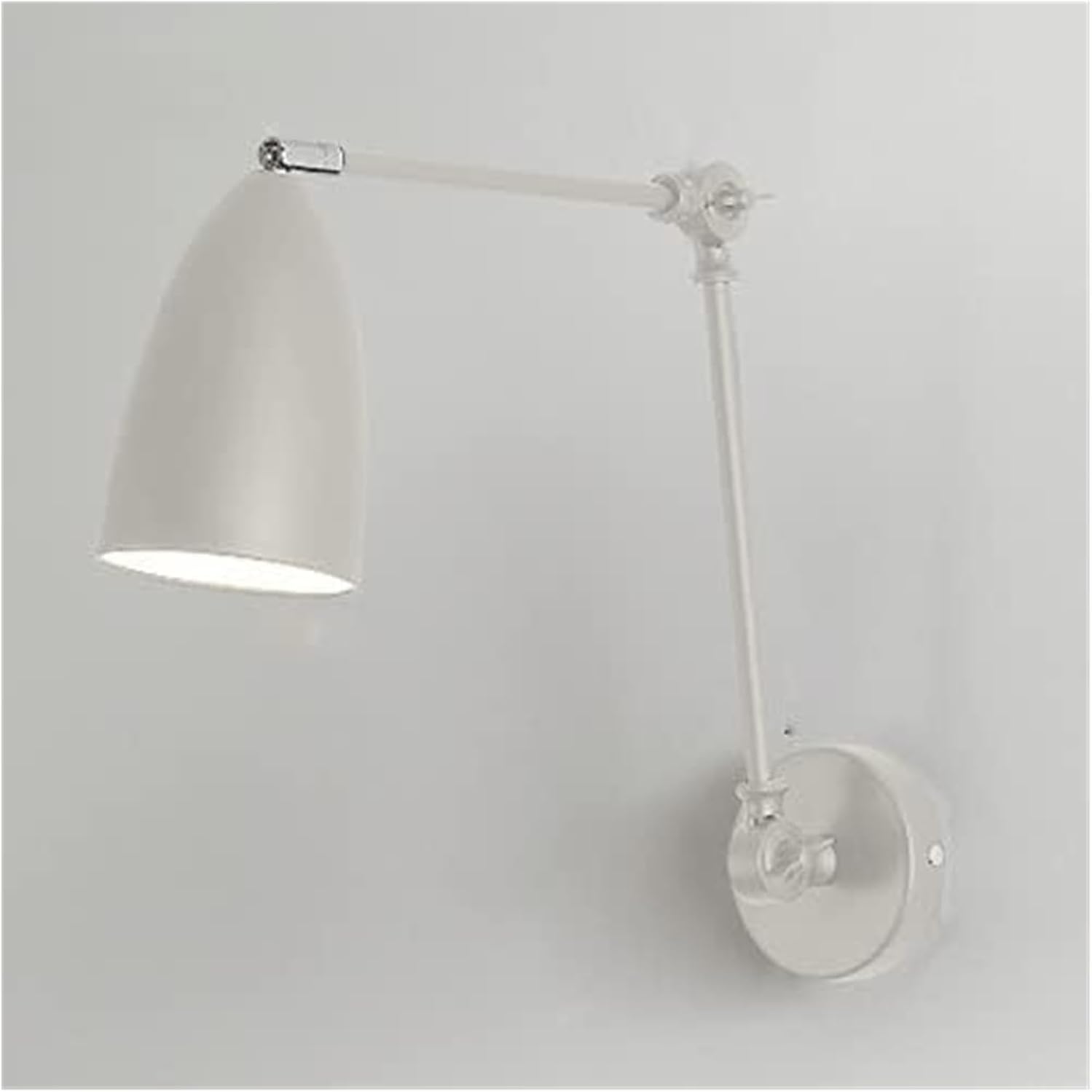 Wall Lamp Retro Swing Arm Wall Lamp, Adjustable Bedside Reading Light, E27 Lighting Fixture, Retractable Wall Sconce, Antique Metal Wall Lamps for Bedroom, Living Room, Study Room(Light Green)