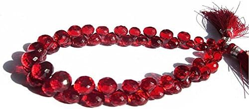13 inch Natural Beads Strand of 4.5-8mm Faceted Onion red Quartz Gemstone briolletes Beads for DIY Jewelry - Necklace, Bracelet, Earring, Ring.