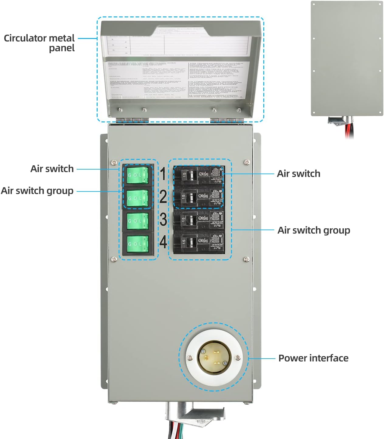Nature's Generator Gold PE System 1800W Solar & Wind Powered Pure Sine Wave Generator + 100W Solar Panel + Power Transfer Kit, w/Infinite Expandability, Gasless to Connect Inhouse Breaker Panel