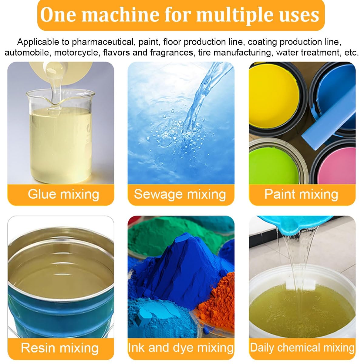 Pneumatic Paint Mixer 55 Gallon, Professional Air Agitator Drum Stirrer, 1/2HP Adjustable Pneumatic Tank Mixer Machine, Clip Mount Barrel Paint Mix Tool for Industry, Lab, Factory Use(50 Gallon)