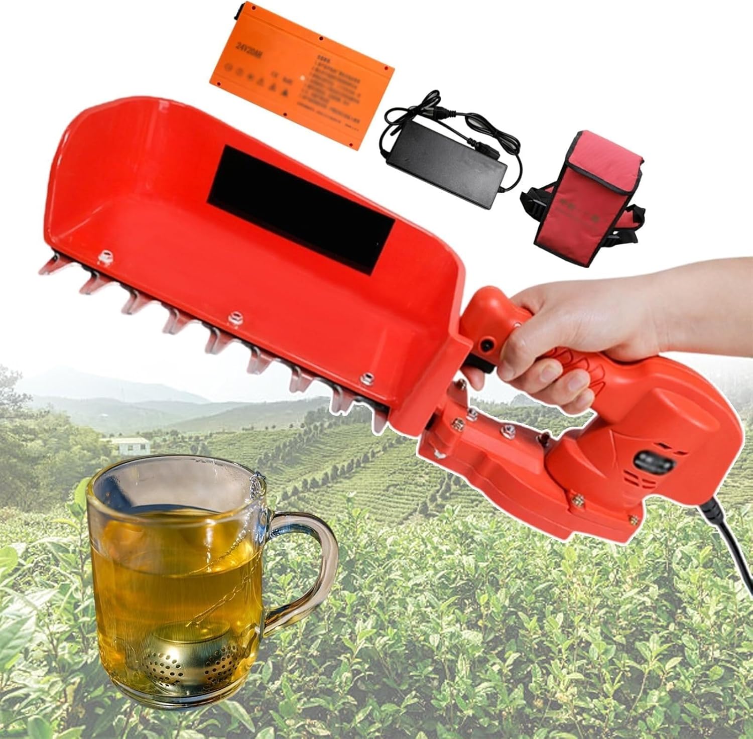 Electric Hedge Trimmer and Grass Shears Handheld Garden Tools with Battery 18/24v Professional Electric Saw for Tea Picking Effortless