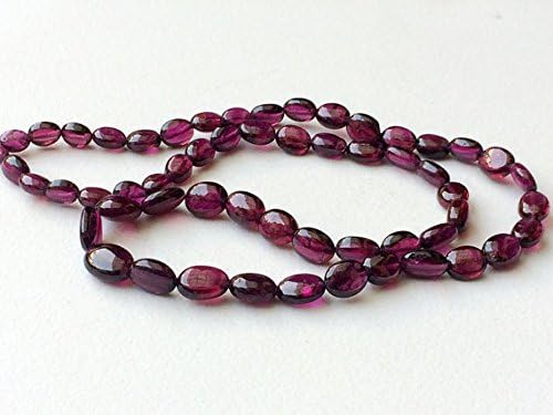 1 Strand Natural Garnet Oval Beads, Natural Garnet Plain Oval Beads, Garnet Necklace, 4x6mm - 5x8mm, 16 Inch
