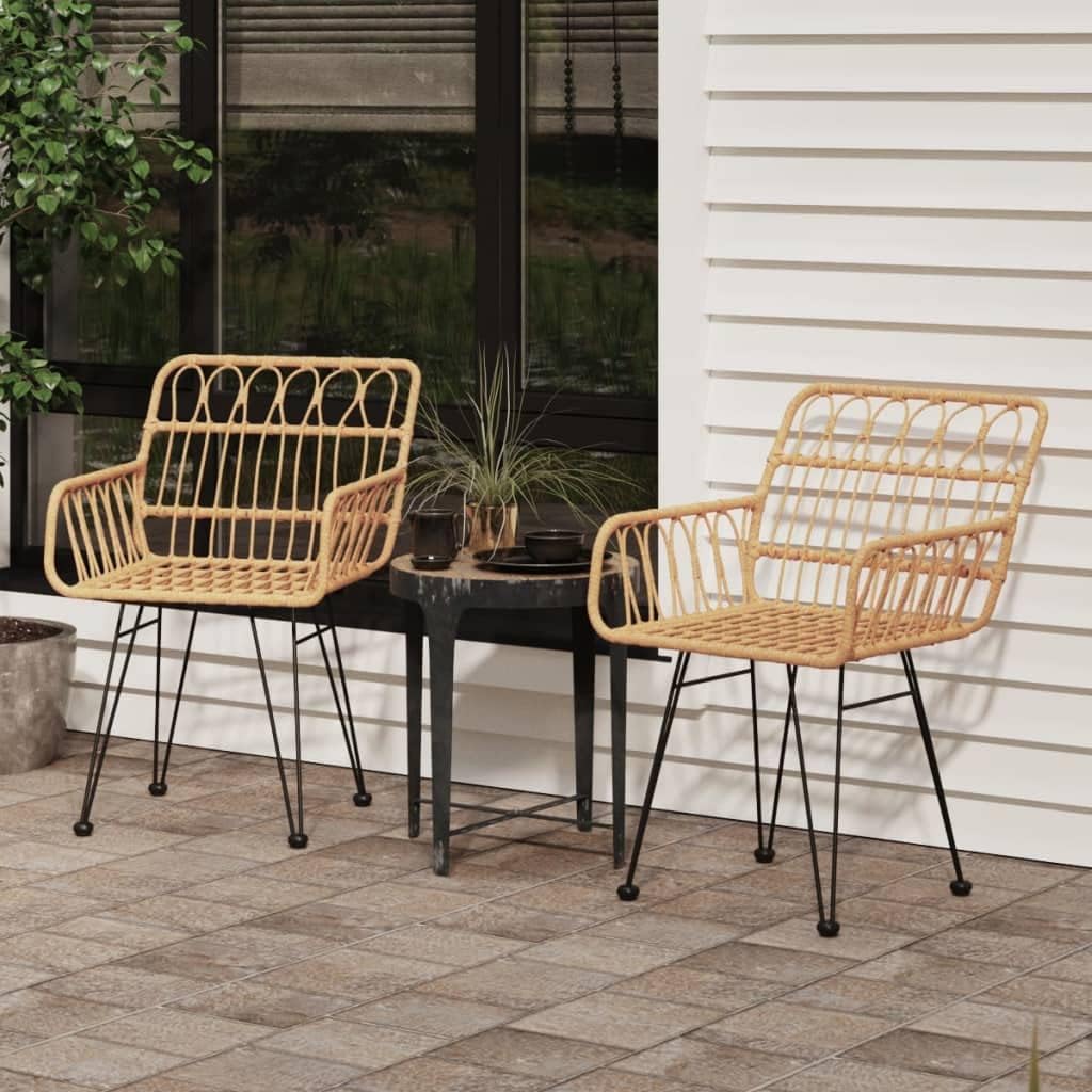 Patio Chairs 2 pcs with Armrest 22