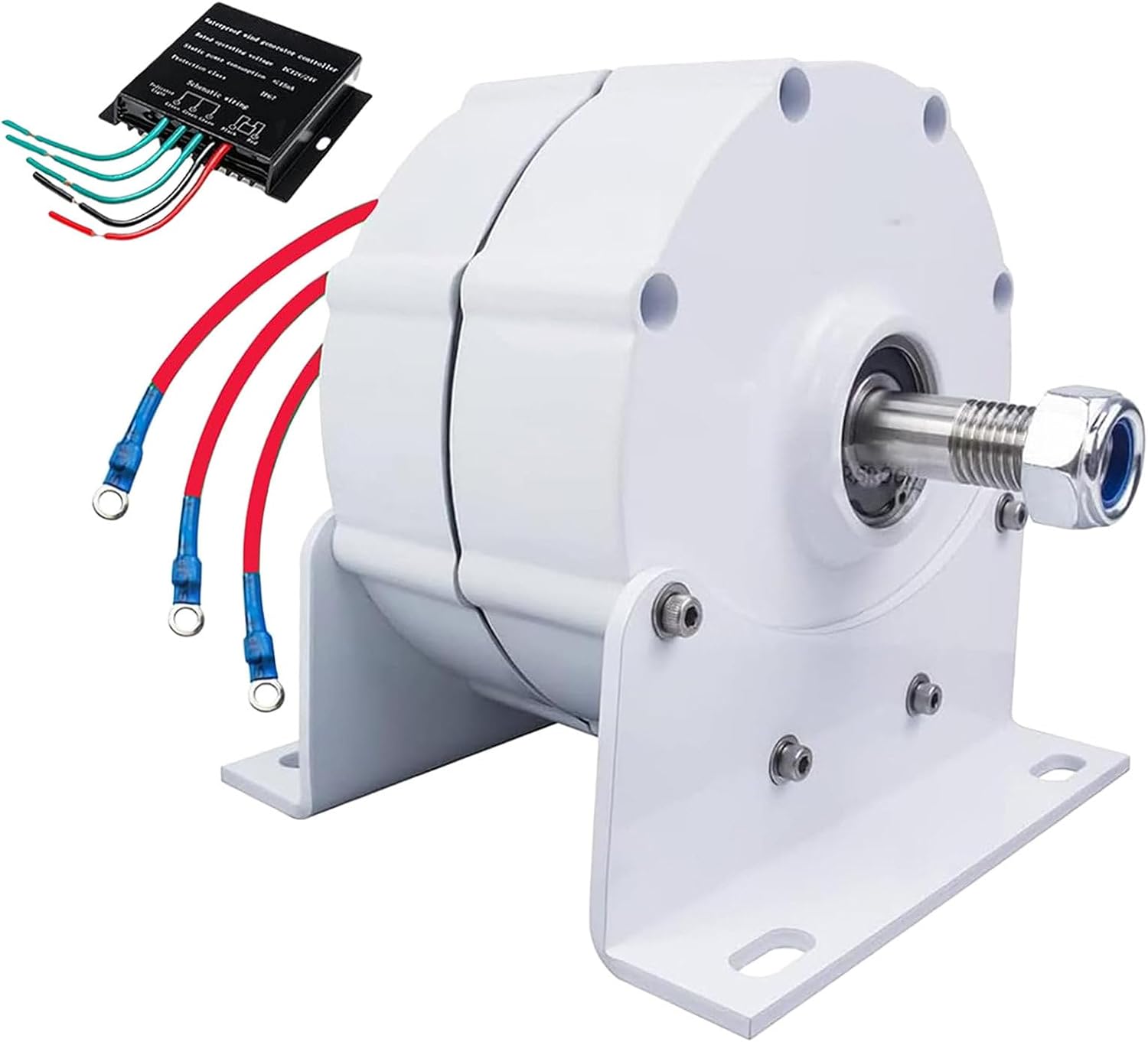 12000W Low RPM 600R/Min 12V/24V/48V Small Permanent Magnet Generator - DIY Horizontal Wind Turbine AC Alternator, Three Phase Electric Motor for Renewable Energy Solutions