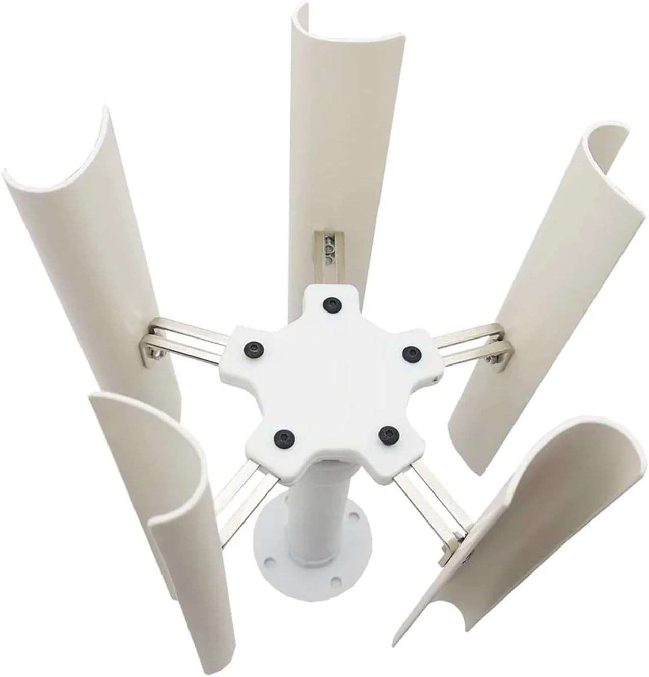 Wind Power DIY Kit Vertical Five-Blade Wind Generator Model Three-Phase Permanent Magnet Brushless Generator Low-Speed Windmill Portable Tools Learn About Renewable Energy & Power