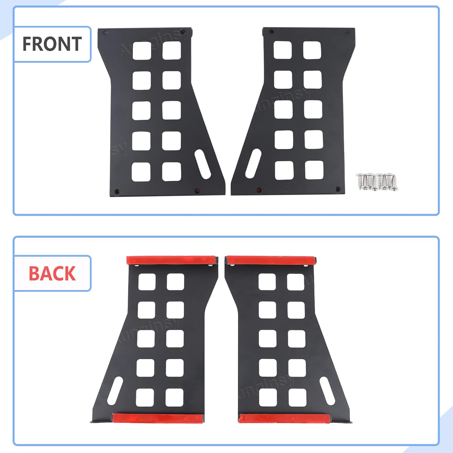 Aunginsy Center Console Side Gear Shift Panel Storage Baffl Compatible with Ford Maverick 2022-2025 Car Aluminum Central Control Organizer Modular Storage MOLLE Panel Box Holder Expansion Accessories