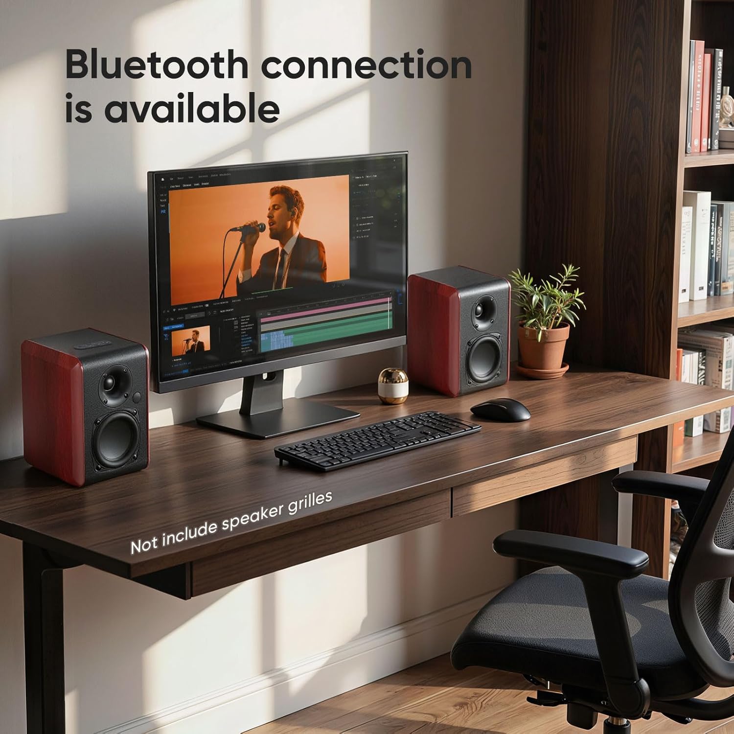 Saiyin Powered Bluetooth Bookshelf Speakers with 3.75