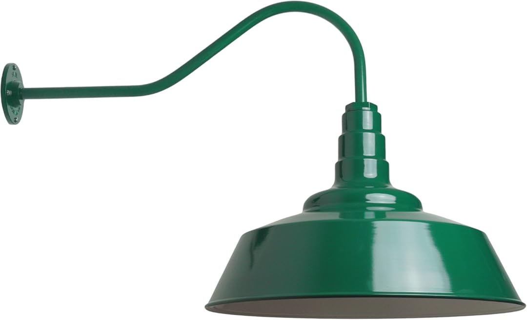 Steel Lighting Co. Large Outdoor Barn Light | Gooseneck Light Fixture | Made in America from 18-Gauge Steel | 20