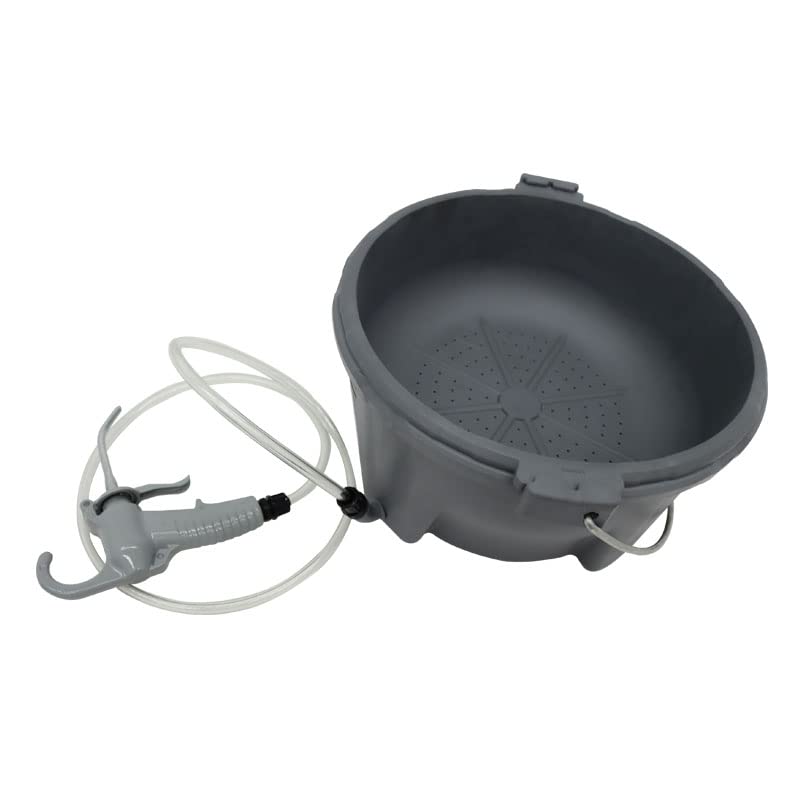 INTBUYING Portable Handheld Oiler Bucket Threading Pipe Machine Threading Machine Lubricator Oil Gun Drum Set Tool Barrel Pipe Threader Pipe Threading Oiler Hand Held Oiler Bucket Tool