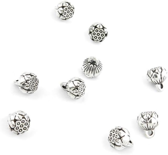 Price per Lot 560 PCS Jewelry Making Charms Antique Silver Tone Color Jewellery Charme Findingss Bulk Wholesale Suppliers Arts Crafts 058OS Lotus Loose Beads