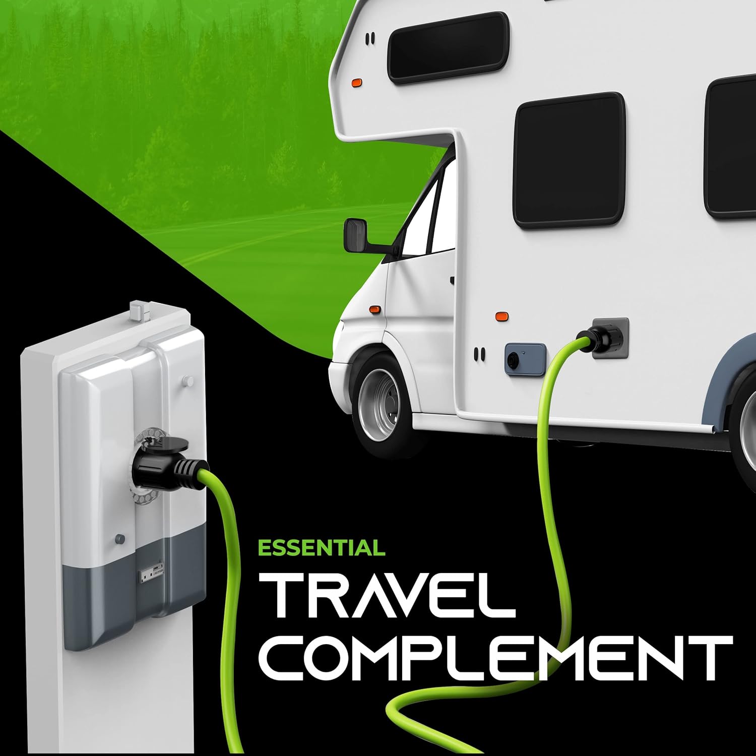 GearIT 30A Generator Cord (40ft) and 30A to 5-20R 4 Outlets with 4 Heavy Duty Twist Lock - 1.5ft