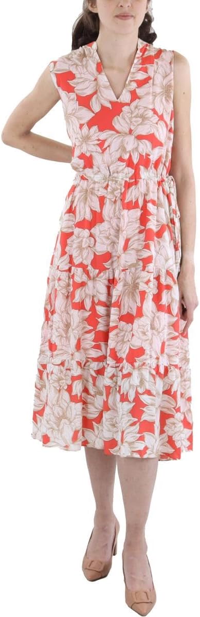 Anne Klein Women's Sleeveless Tiered Midi Dress