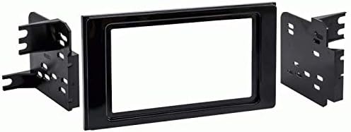 Double DIN Car Stereo Radio Install Kit (High Gloss Black) Package Compatible with for Toyota Prius L, LE, XLE 2020 Without Factory Amplifier (Will Not Fit Limited Models)
