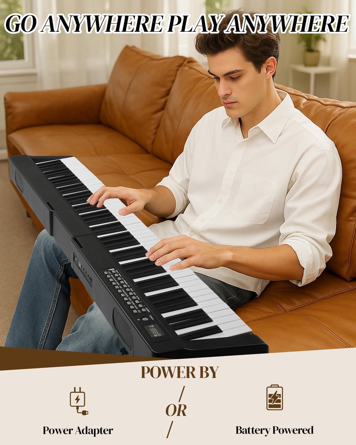 Ktaxon 88 Key Keyboard Piano Digital Piano with Dual Power Supply, 3 Teaching Modes, Bluetooth Audio & MIDI, Comprehensive Function Interface, 1000 Rhythms& 1000 Tones &150 Demo Songs (Compact)