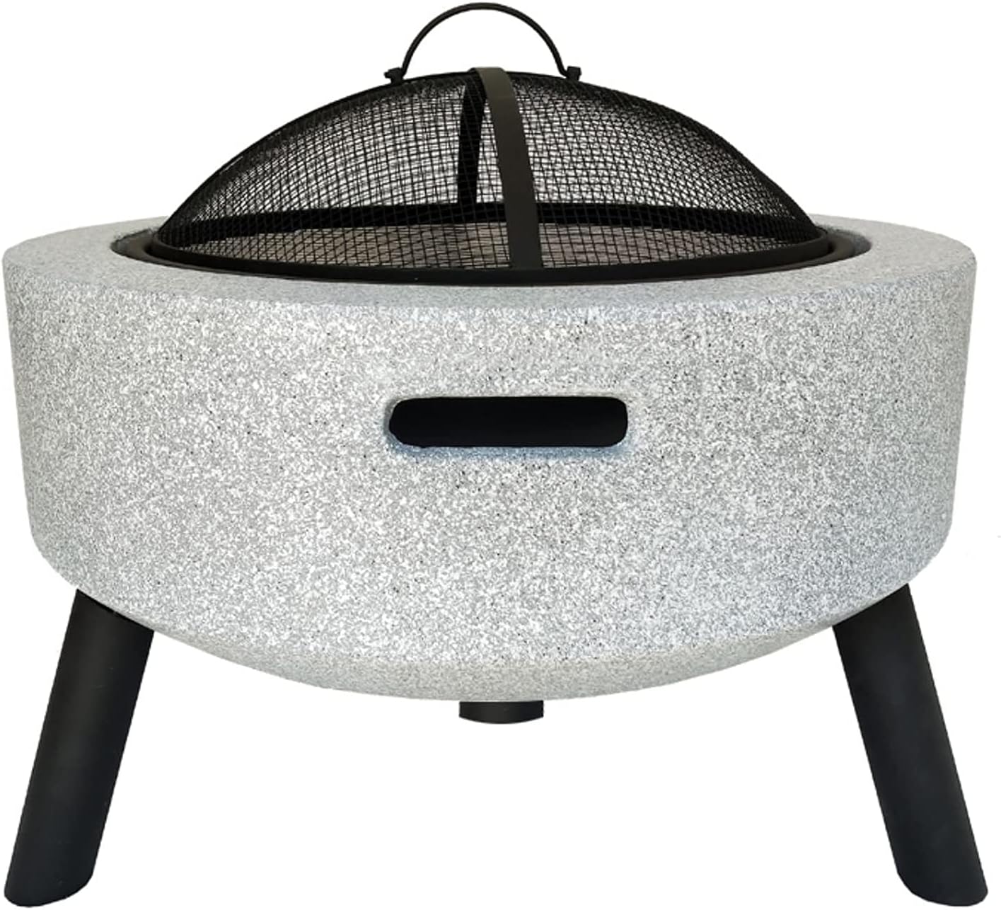 Fire Pit Outdoor fire Pit, Wood-Burning fire Pit, with Round Spark Screen, Fireplace Poker and Metal Grate