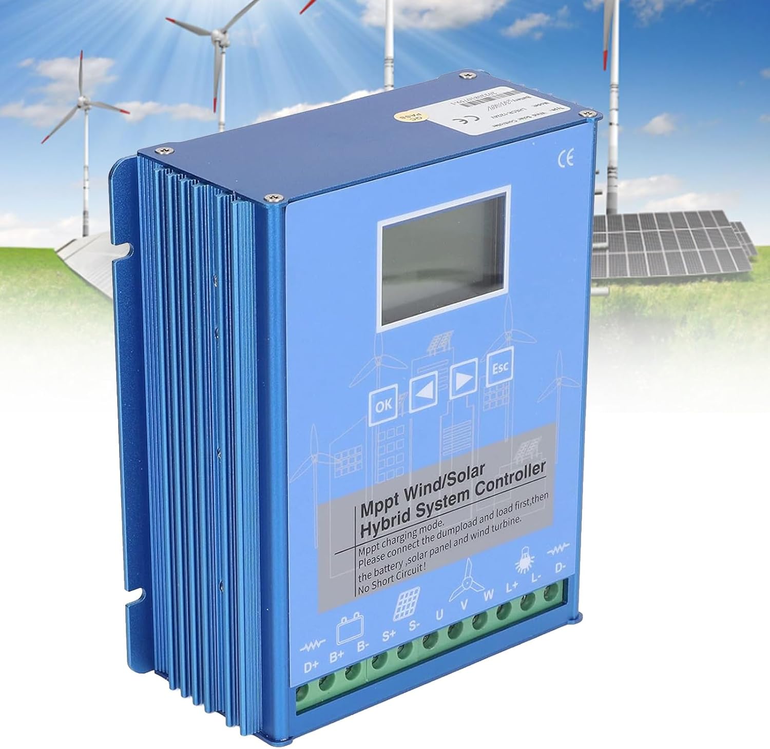 12000W/16000W MPPT Charge Controller for Wind and Solar Hybrid Systems - Boost Controller for Wind Turbines & Solar Panels (48V) - Efficient Eco-Friendly Energy Management