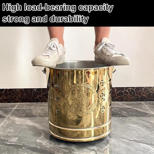 Outdoor Burn Barrel Incinerator - Heavy-Duty Burn Cage for Yard Waste, Leaves, and Wood - Portable Fire Pit with Handle (Red, 26 x 29cm)