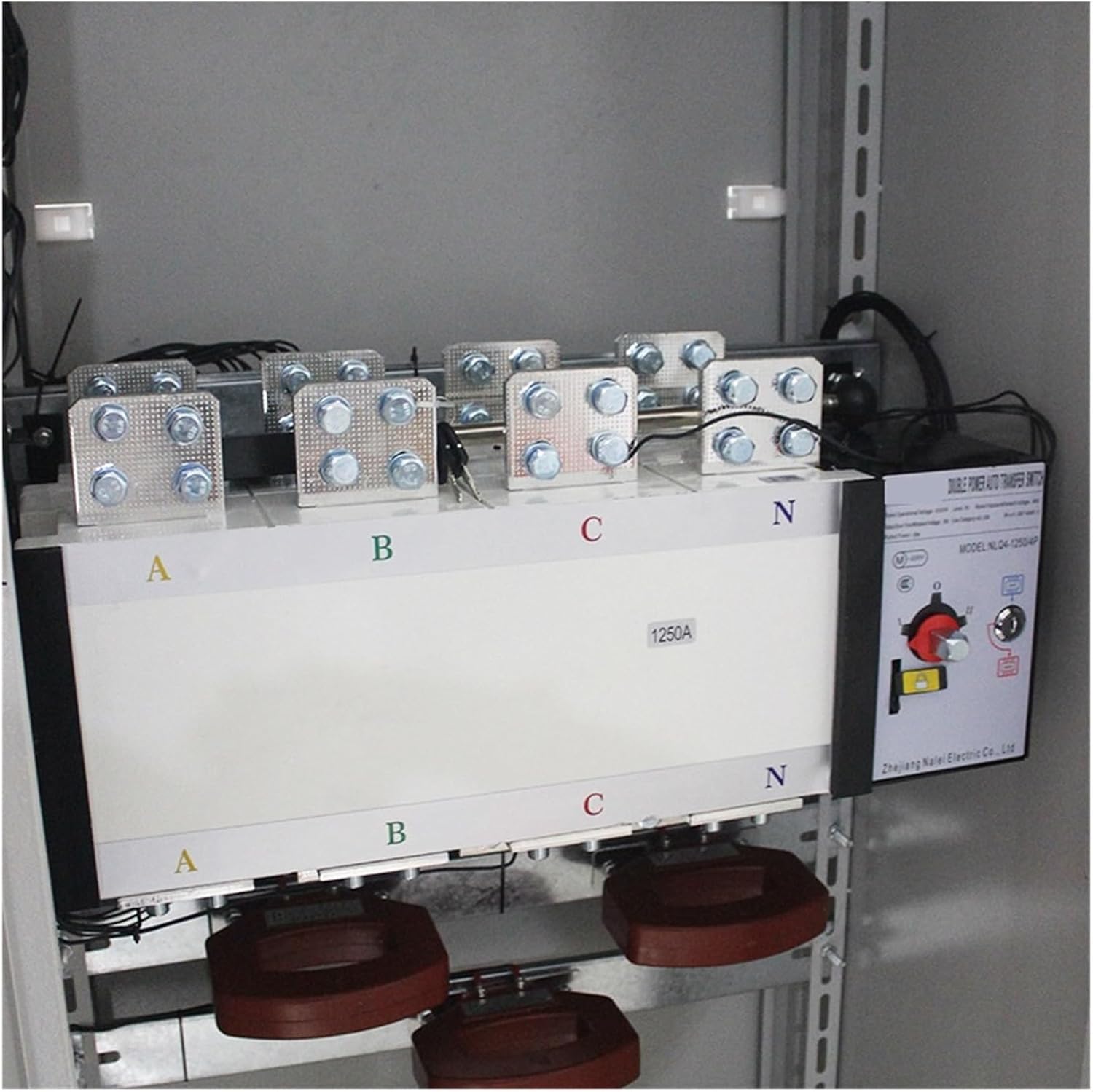 Double Power Automatic Transfer Switch NLQ4-1250A 4P Isolation Dual Power Automatic Transfer Switch Generator Mains Switch Fire Fighting Type(NLQ4-1250A/4P)