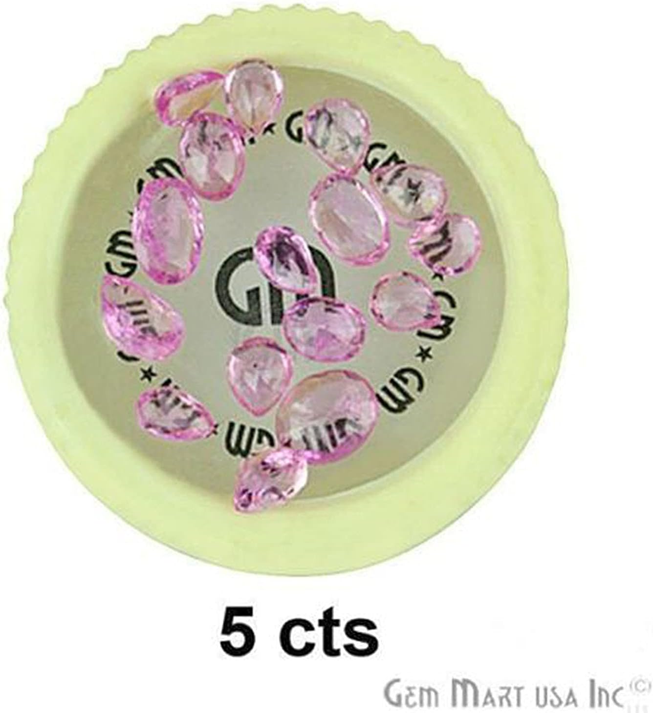 5ct Lot of A+ Quality Natural Pink Sapphire Gemstone 5x4mm - 4X3mm Oval & Pears Faceted Mix GemMartUSA loose Gemstone (PS-60001)