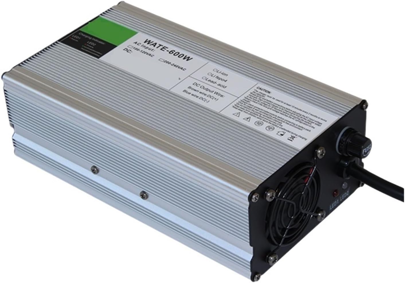 CAARLA Charger Aluminum Lithium Ion Battery 33.6V 15A Charger 29.6V Li-ion Battery Smarts Charger Used for 8S 29.6V Li-ion Battery Aluminum Shell Auto-Stop Smarts Tools(RED Plugs,U+S)