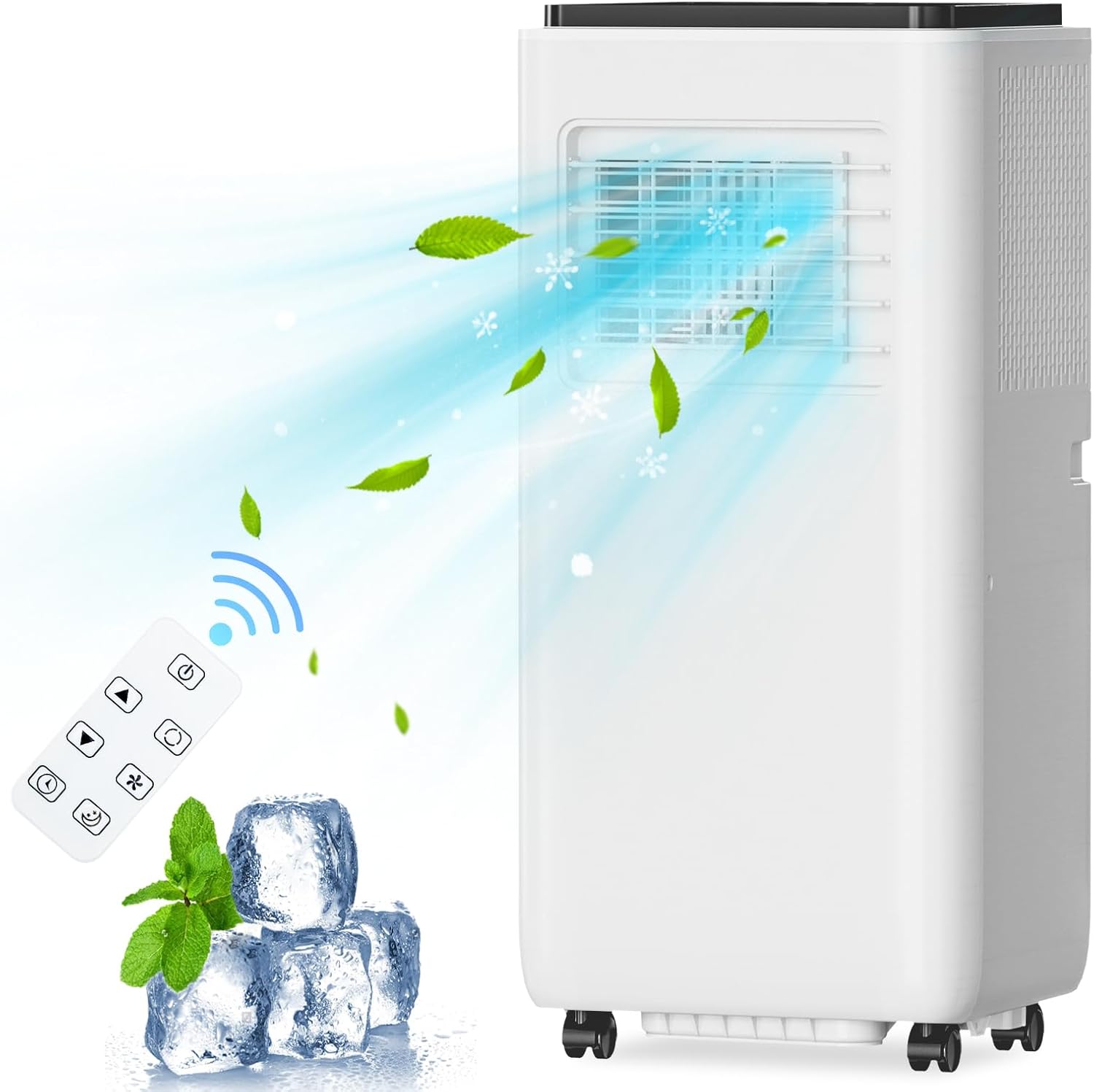LinTimes Portable Air Conditioner, 8000Btu AC with Cool, Dehumidifier & Fan Mode for Bedroom, Living Room, Apartment, Dorm, Cools Room Up to 200 Sq. Ft, with Remote Control, 24 Hrs Timer & Window Kit
