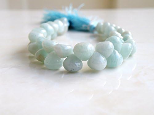 amazonite gemstone smooth onion briolette 8 to 8.5mm 21 beads