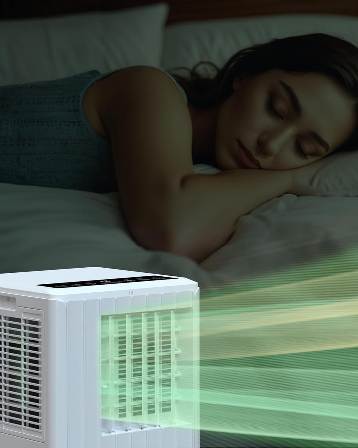 Portable Air Conditioner, 8,000 BTU Air Conditioner Portable for Room Up to 350 Sq.Ft, with Cooling, Fan, Dehumidifier & Sleep Mode, Remote Control, LED Display