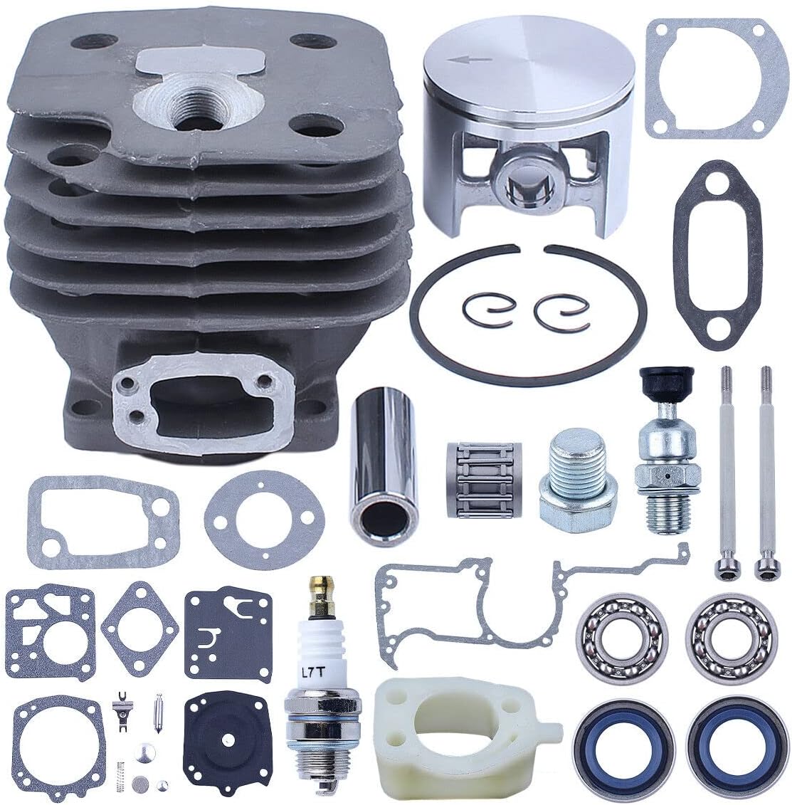 Replace Parts for Machine 52mm Cylinder Crank Bearing Carb Repair Kit for Husquarna 266 266SE 162 Chainsaw