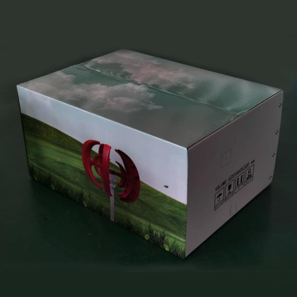 Red,220V,HYZHANHONG 3000W 5-Blade Efficient Vertical Axis Wind Turbine Generator Kit, 12V-220V Windmill Generator, Wind Energy Converter for Home Or Camping Red