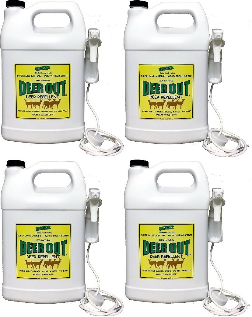 Deer Out 1 Gallon Ready-to-Use Deer Repellent (Pack of 4)