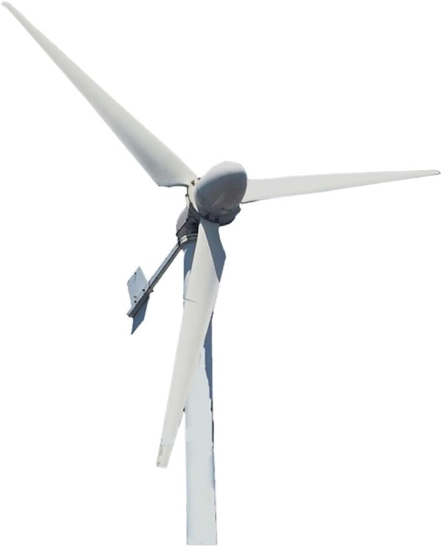 Windmill Generator, 5KW Wind Turbine Generator 24V 48V 96V Windmills Alternator Generators Alternative Energy For Home (Color : White, Size : 24V), 1005005073581073
