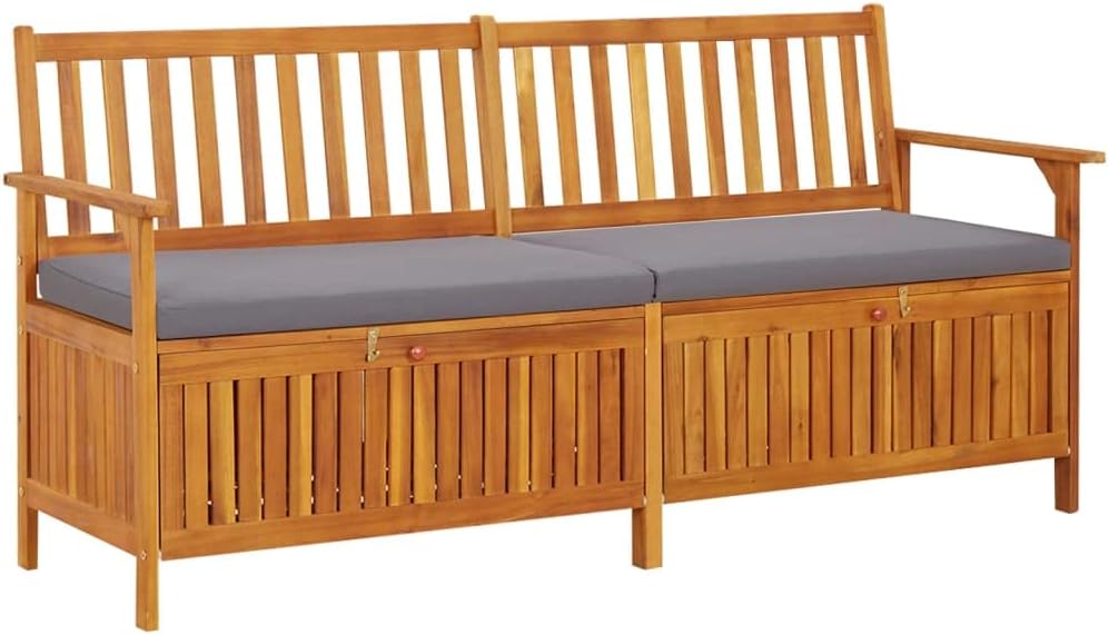 Patio Benches Storage Bench with Cushion 66.9