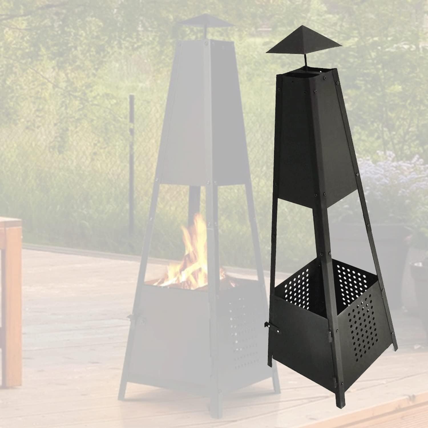 Outdoor Fire Pit, Barbecue Brazier Garden Patio Heater Grill Camping Bowl BBQ with Protection Mesh for Garden Patio Outdoor，Wood Stove，Camping Stove