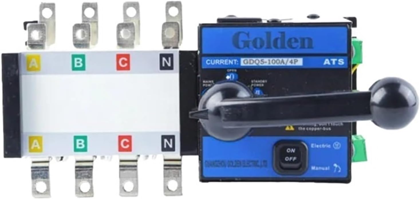 Golden 630A ATS 4P Generator Spare Parts Engine Accessories Electronics Automatic Transfer Switch Replace