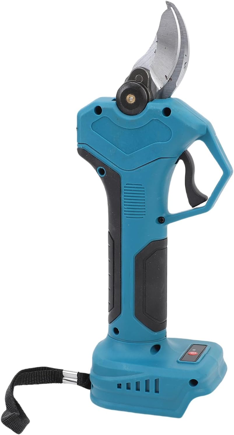 30mm Heavy Duty Blue Electric Pruning Shears - Digital Display Cordless, Rechargeable Tree Branch Pruner for Effortless Gardening Tasks