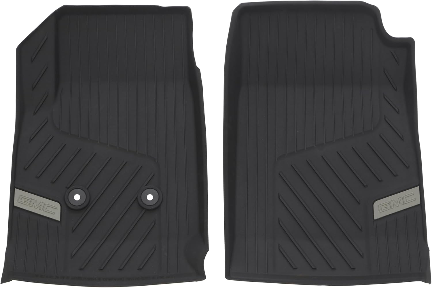 GM Accessories 84708359 First-Row Premium All-Weather Floor Liners in Jet Black with GMC Logo