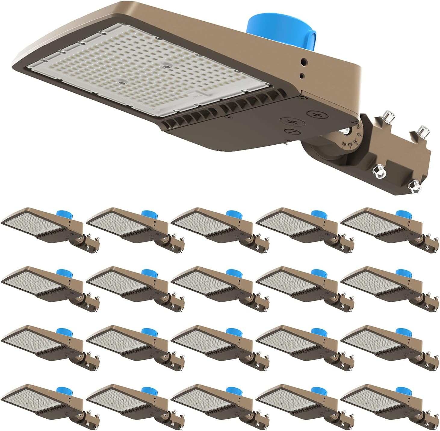 Sunco 20 Pack LED Parking Lot Light, Pole Outdoor Street Lights 150W Dusk to Dawn Photocell HID Replacement, 5000K Daylight, 21000 LM, Dimmable 1-10V, Waterproof Commercial Grade UL Listed