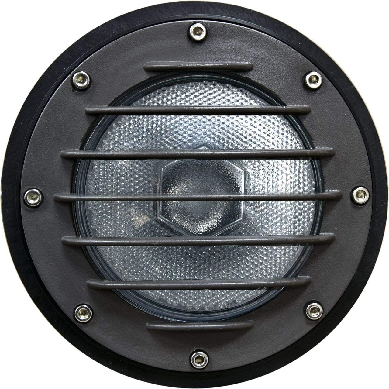 Dabmar Lighting DW4701-B Med Well Light with Grill and Sleeve for PAR38, Black Finish